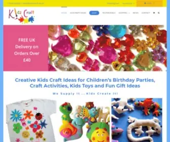 Kidzcraft.co.uk(Creative Craft Ideas for Kids Parties) Screenshot