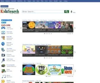 Kidzsearch.com(Safe search engine) Screenshot