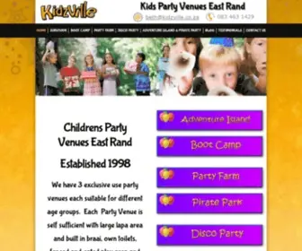 Kidzville.co.za(Kids Party Venue Kempton Park East Rand) Screenshot