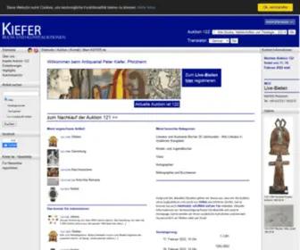 Kiefer.de(Buchauktionen Antiquariat KIEFER) Screenshot