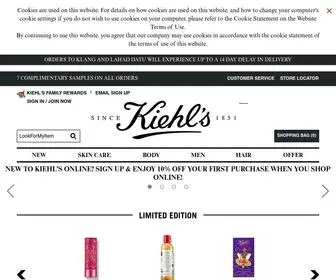 Kiehls.com.my(Kiehl's MY Official Online Beauty & Natural Skin Care Boutique) Screenshot