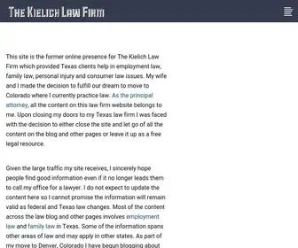 Kielichlawfirm.com(Texas Law Guide) Screenshot