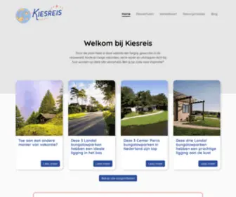 Kiesreis.nl(Kiesreis de informatiebron voor een geslaagde vakantie van droomreis tot backpakker) Screenshot