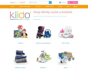Kiido.cz(Je největší online outlet a bazárek s kvalitním dětským zbožím za výprodejové ceny) Screenshot