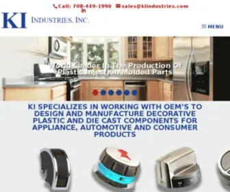 Kiindustries.com(Decorative Plastic & Die Cast Components From KI Industries) Screenshot