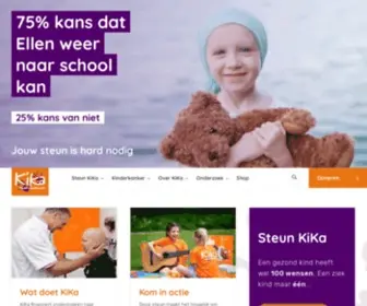 Kika.nl(KiKa werft fondsen voor onderzoek naar kinderkanker. Het doel) Screenshot