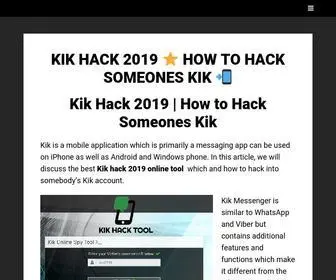 Kikhack2019.com(How to Hack Someones Kik) Screenshot