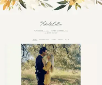 Kikiandcollin.com(Kiana monsour and Collin Monsour's Wedding Website) Screenshot