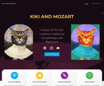 Kikiandmozart.com(Pet portraits combining traditional and digital art) Screenshot