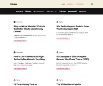 Kikolani.com(Blog Marketing and Blogging Tips) Screenshot