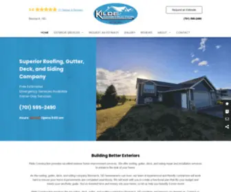 Kildeconstruction.com(Roofing Contractors Bismarck) Screenshot