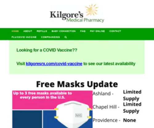 Kilgoresrx.com(Kilgore's Medical Pharmacy) Screenshot