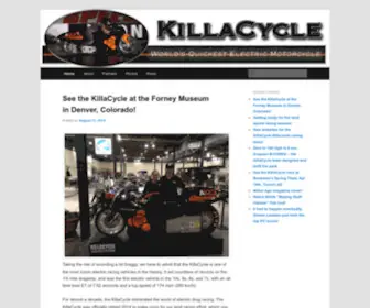 Killacycle.com(The World's Quickest Electric Motorcycle) Screenshot