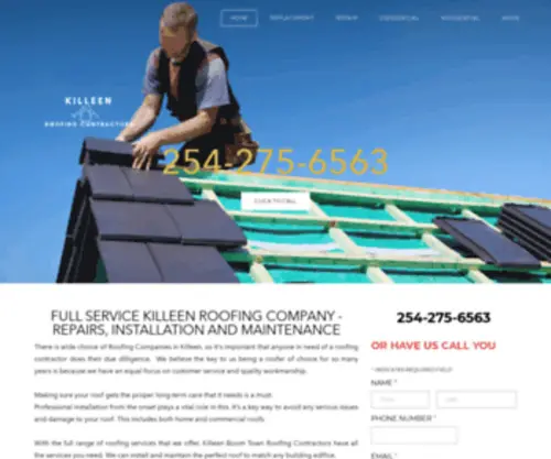 Killeen-Roofing.com(5 Star Reviewed Roofing Company) Screenshot