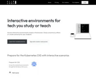 Killercoda.com(Learn devops linux kubernetes cks cka ckad git cassandra etc) Screenshot