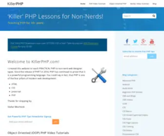 Killerphp.com(PHP Video Tutorials For Web Designers) Screenshot
