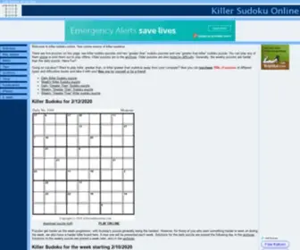 Killersudokuonline.com(Killer Sudoku Online) Screenshot