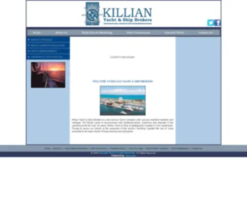 Killianyacht.com(Killian Yacht & Ship Brokers) Screenshot