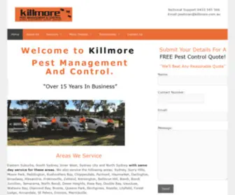 Killmore.com.au(Pest Control Sydney) Screenshot