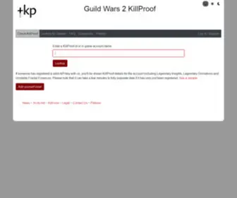 Killproof.me(Guild Wars 2 KillProof) Screenshot