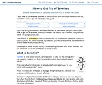 Killtermitesguide.com(How to Kill Termites Yourself) Screenshot