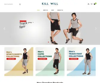 Killwillindia.com(Kill Will Men's Sports) Screenshot