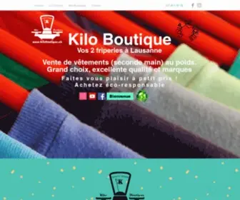 Kiloboutique.ch(Vêtements de seconde main à Lausanne) Screenshot