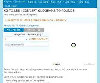 Kilograms-TO-Pounds.com(Kg to lbs) Screenshot