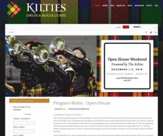 Kilties.com(Home of the Kilties Drum & Bugle Corps) Screenshot