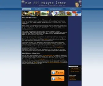 Kim500Milyarister.gen.tr(Kim 500 milyar ister oyunu oyna) Screenshot