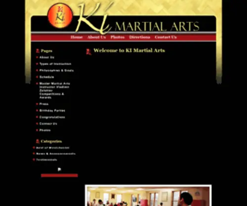 Kimartialartsusa.com(KI Martial Arts) Screenshot