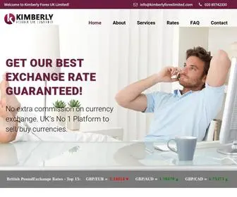 Kimberlyforexlimited.com(Get our best exchange rate guaranteed) Screenshot