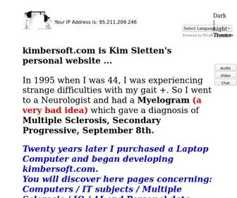 Kimbersoft.com('s ambition) Screenshot