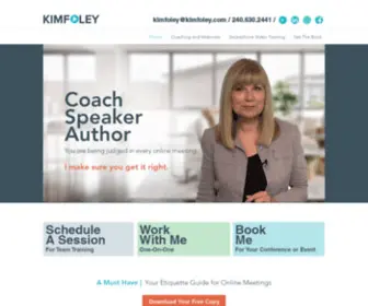 Kimfoley.com(Media Training) Screenshot