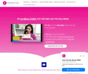 Kimnhungtoeic.com(Luyện thi TOEIC Online qua các Video miễn phí) Screenshot