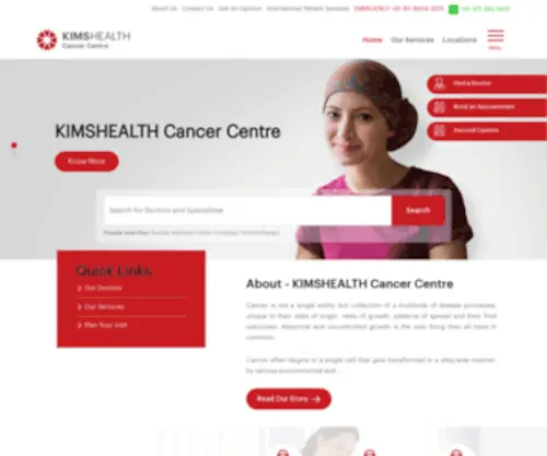 Kimscancercenter.com(KIMS Cancer Center) Screenshot