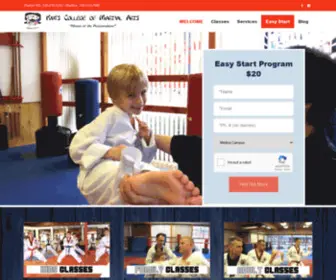 Kimscollegeofmartialarts.com(Kim's College of Martial Arts) Screenshot
