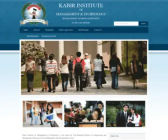 Kimtechnology.org.in(Kabir institute of management & technology) Screenshot