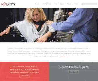 Kinarm.com(Interactive Robotics Brain Injury Research) Screenshot