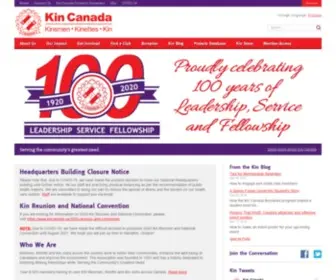 Kincanada.ca(Kin Canada) Screenshot