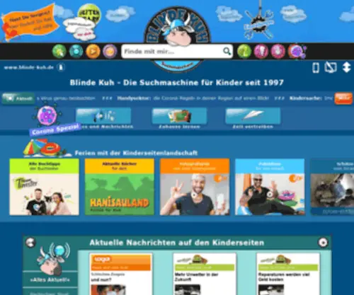 Kinder-Post.de(Kinderseiten, Suchmaschine für Kinder, Wissen) Screenshot