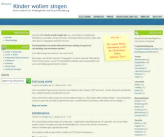 Kinder-Wollen-Singen.de(Kinder wollen singen) Screenshot
