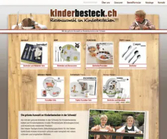 Kinderbesteck.ch(Grosse Auswahl an Kinderbestecken und Geschirren) Screenshot