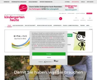 Kindergarten-Heute.de(Kindergarten heute ist das umfassendste Medium für Fachkräfte in der Frühpädagogik) Screenshot