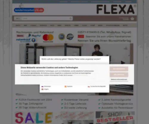 Kindermoebel-24.de(Als offizieller Flexa® Fachhandelspartner liefert seit 2003 in kürzester Zeit alle Flexa®) Screenshot