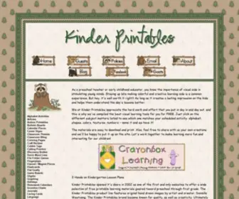 Kinderprintables.com(Kinder Printables) Screenshot