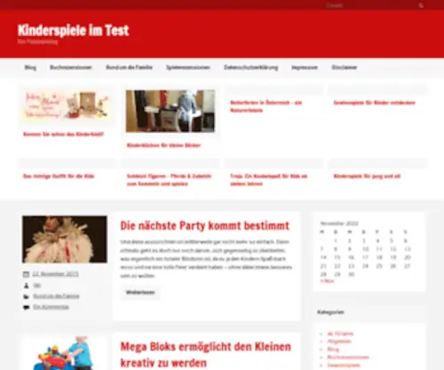 Kinderspiele-IM-Test.de(Kinderspiele im Test) Screenshot