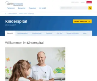 Kinderspital-Luzern.ch(Luzerner Kantonsspital) Screenshot