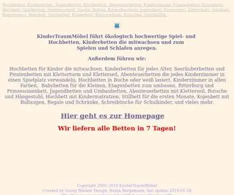 Kindertraummoebel.de(Tolle Kindermöbel sind mehr als nur Möbelstücke) Screenshot