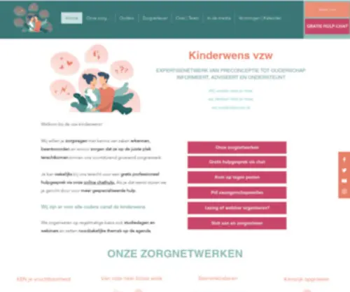 Kinderwens.org(België en Nederland) Screenshot